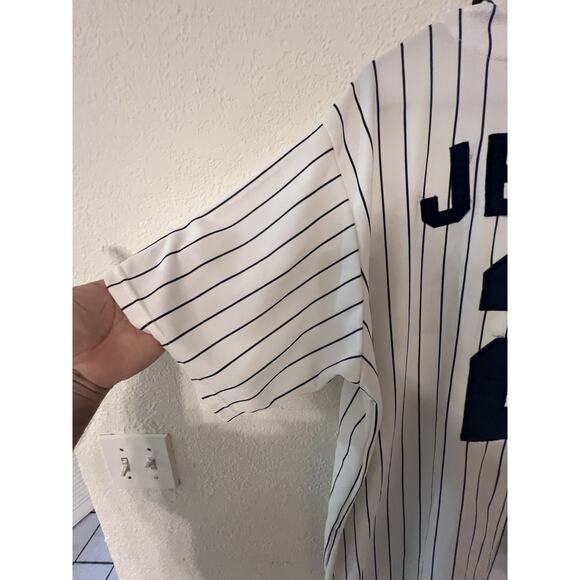 Mitchell’s & Ness New York Yankees Derek Jeter Stripped Jersey SZ 54 PLS Read - Picture 12 of 16